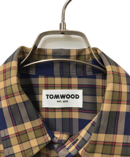 TOM WOOD（トムウッド）TOM WOOD (トムウッド) チェックシャツジャケット ブラウン サイズ:SIZE Mの古着・服飾アイテム