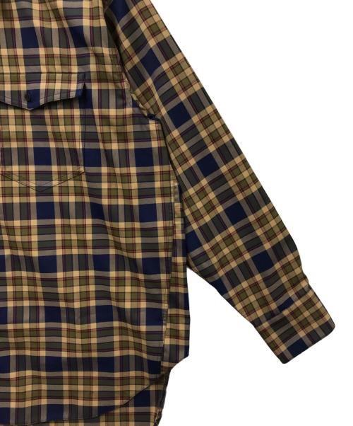 TOM WOOD（トムウッド）TOM WOOD (トムウッド) チェックシャツジャケット ブラウン サイズ:SIZE Mの古着・服飾アイテム