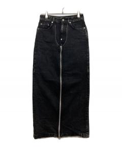 希少✨sacai サカイ ブラックデニム ミニスカート 黒 ベルト ジップ 中古・古着通販】sacai (サカイ) Nylon Twill Skirt ブラック サイズ:2