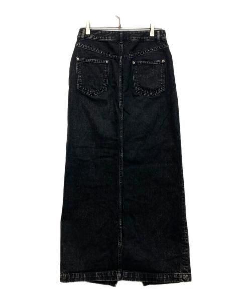 JOHN LAWRENCE SULLIVAN（ジョン ローレンス サリバン）JOHN LAWRENCE SULLIVAN (ジョン ローレンス サリバン) WASHED DENIM ZIPPED LONG SKIRT ブラック サイズ:Sの古着・服飾アイテム
