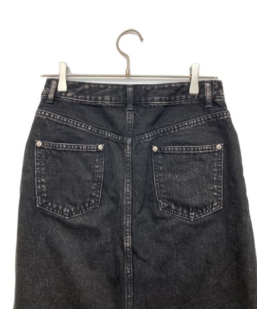 JOHN LAWRENCE SULLIVAN（ジョン ローレンス サリバン）JOHN LAWRENCE SULLIVAN (ジョン ローレンス サリバン) WASHED DENIM ZIPPED LONG SKIRT ブラック サイズ:Sの古着・服飾アイテム