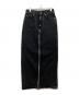 JOHN LAWRENCE SULLIVAN（ジョン ローレンス サリバン）の古着「WASHED DENIM ZIPPED LONG SKIRT」｜ブラック