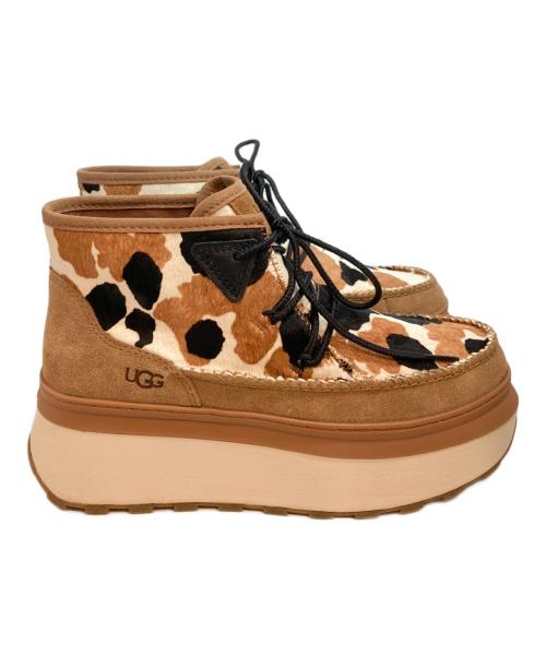 UGG（アグ）UGG (アグ) Marin Bootie Cow Print ブラウン サイズ:24.5の古着・服飾アイテム