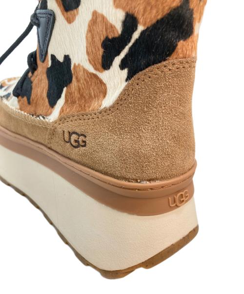 UGG（アグ）UGG (アグ) Marin Bootie Cow Print ブラウン サイズ:24.5の古着・服飾アイテム