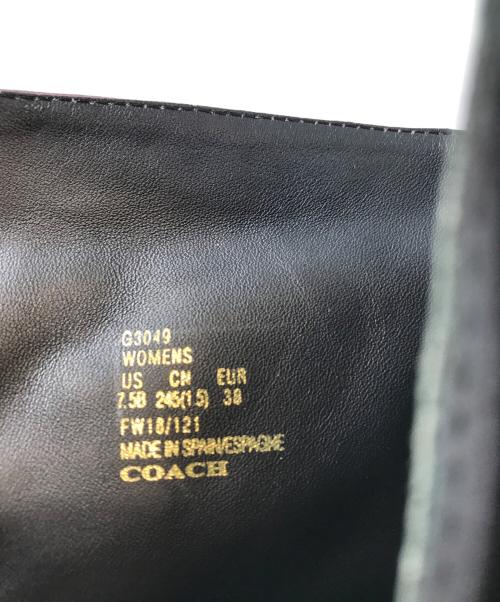 COACH（コーチ）COACH (コーチ) パイソン切替ブーツ ブラウン×ブラック サイズ:24.5の古着・服飾アイテム