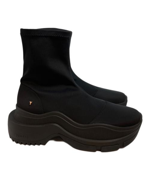 YELLO（イエロ）YELLO (イエロ) SINGLE SNEAKER SHORT BOOTS ブラック サイズ:Mの古着・服飾アイテム