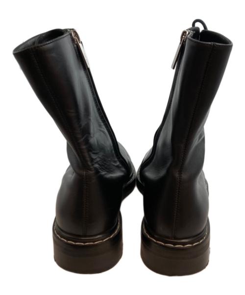 THE ROW（ザ ロウ）THE ROW (ザ ロウ) Black Fara Lace-Up Leather Combat Boots ブラック サイズ:38の古着・服飾アイテム