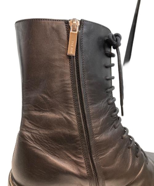 THE ROW（ザ ロウ）THE ROW (ザ ロウ) Black Fara Lace-Up Leather Combat Boots ブラック サイズ:38の古着・服飾アイテム
