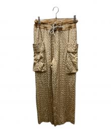 TODAYFUL（トゥデイフル）の古着「Waistgather Jacquard Pants」｜ベージュ
