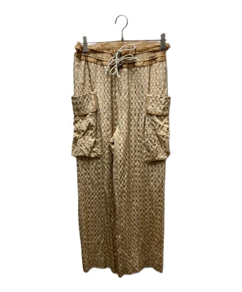 TODAYFUL（トゥデイフル）TODAYFUL (トゥデイフル) Waistgather Jacquard Pants ベージュ サイズ:36の古着・服飾アイテム