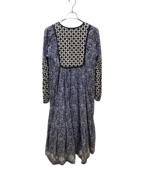 freada（フリーダ）freada (フリーダ) インド胸キルトプリントワンピース ネイビー サイズ:1の古着・服飾アイテム