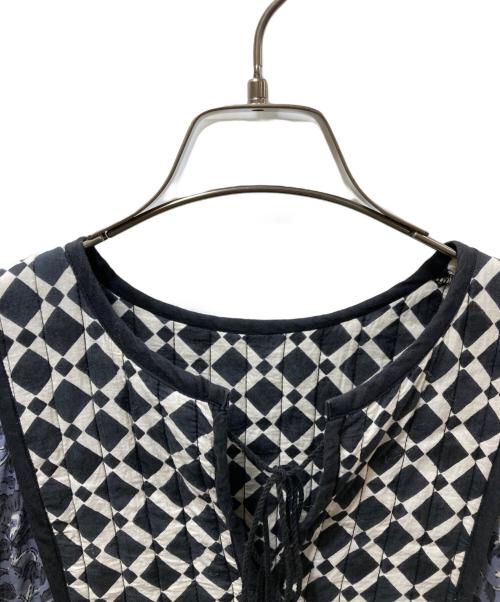 freada（フリーダ）freada (フリーダ) インド胸キルトプリントワンピース ネイビー サイズ:1の古着・服飾アイテム
