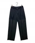 LE CIEL BLEUルシェルブルー）の古着「Sheer Combo Straight Pants」｜ブラック