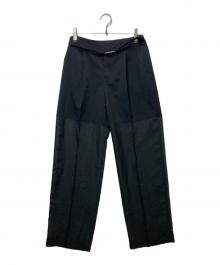 LE CIEL BLEU（ルシェルブルー）の古着「Sheer Combo Straight Pants」｜ブラック