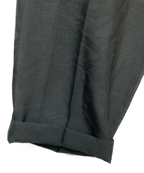 LE CIEL BLEU（ルシェルブルー）LE CIEL BLEU (ルシェルブルー) Sheer Combo Straight Pants ブラック サイズ:36の古着・服飾アイテム