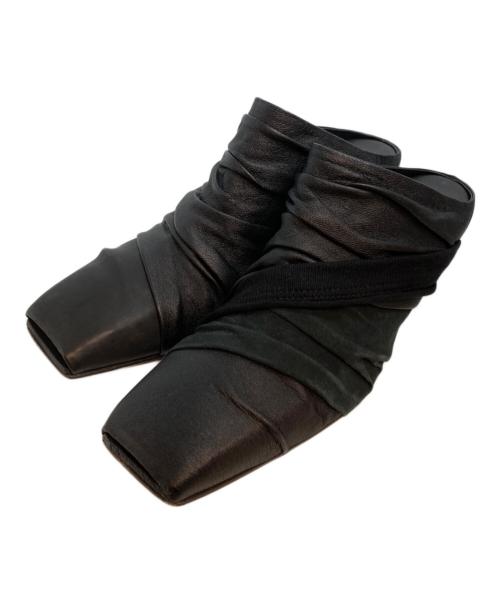 RICK OWENS（リックオウエンス）RICK OWENS (リックオウエンス) スクエアトゥーパンプス ブラック サイズ:37の古着・服飾アイテム