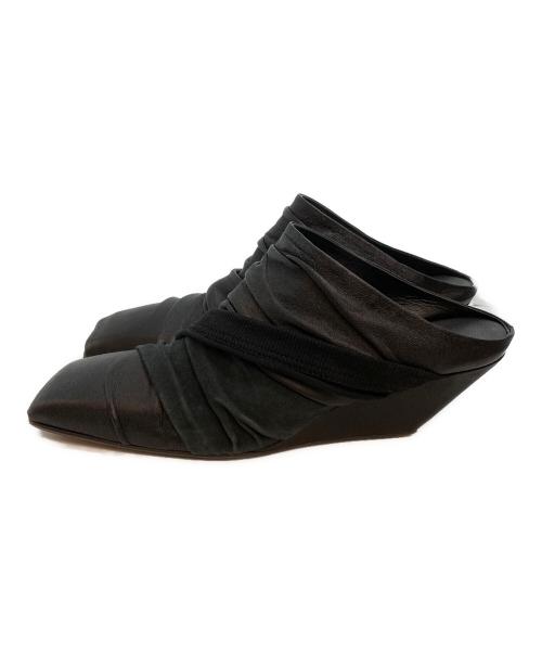 RICK OWENS（リックオウエンス）RICK OWENS (リックオウエンス) スクエアトゥーパンプス ブラック サイズ:37の古着・服飾アイテム