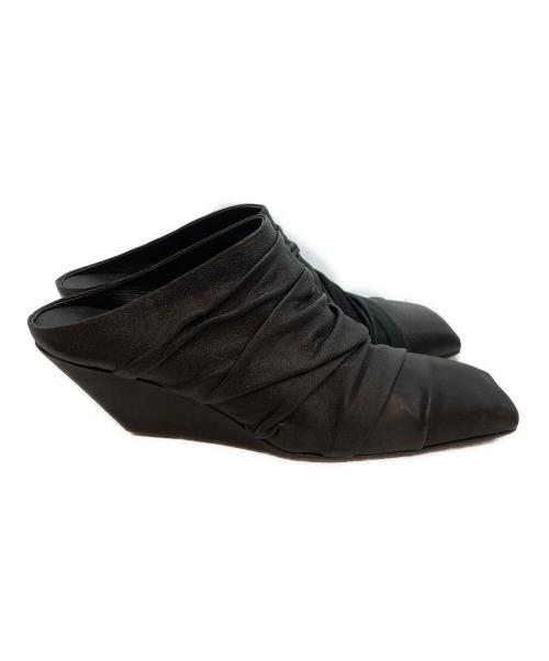 RICK OWENS（リックオウエンス）RICK OWENS (リックオウエンス) スクエアトゥーパンプス ブラック サイズ:37の古着・服飾アイテム
