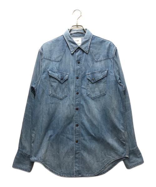 Wrangler（ラングラー）Wrangler (ラングラー) 27MW デニムウエスタンシャツ　BLUE BELL 復刻　BLUE BELL 復刻　wm5027 インディゴ サイズ:Mの古着・服飾アイテム