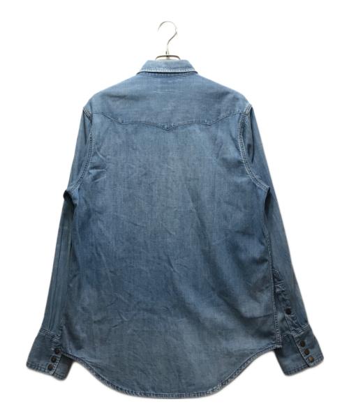 Wrangler（ラングラー）Wrangler (ラングラー) 27MW デニムウエスタンシャツ　BLUE BELL 復刻　BLUE BELL 復刻　wm5027 インディゴ サイズ:Mの古着・服飾アイテム