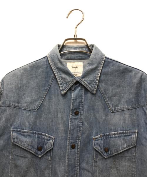 Wrangler（ラングラー）Wrangler (ラングラー) 27MW デニムウエスタンシャツ　BLUE BELL 復刻　BLUE BELL 復刻　wm5027 インディゴ サイズ:Mの古着・服飾アイテム