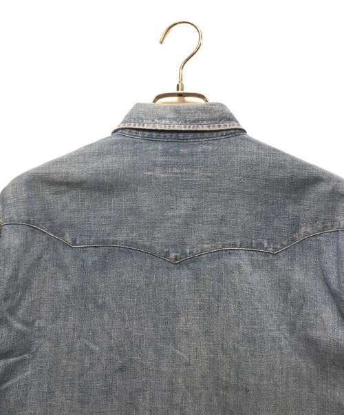 Wrangler（ラングラー）Wrangler (ラングラー) 27MW デニムウエスタンシャツ　BLUE BELL 復刻　BLUE BELL 復刻　wm5027 インディゴ サイズ:Mの古着・服飾アイテム