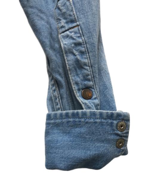 Wrangler（ラングラー）Wrangler (ラングラー) 27MW デニムウエスタンシャツ　BLUE BELL 復刻　BLUE BELL 復刻　wm5027 インディゴ サイズ:Mの古着・服飾アイテム