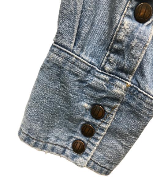 Wrangler（ラングラー）Wrangler (ラングラー) 27MW デニムウエスタンシャツ　BLUE BELL 復刻　BLUE BELL 復刻　wm5027 インディゴ サイズ:Mの古着・服飾アイテム