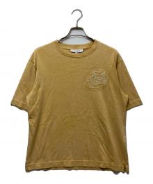 maison kitsune（メゾンキツネ）の古着「エンブロイダリーTシャツ」｜イエロー