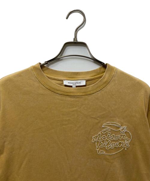 maison kitsune（メゾンキツネ）maison kitsune (メゾンキツネ) エンブロイダリーTシャツ イエロー サイズ:XXSの古着・服飾アイテム