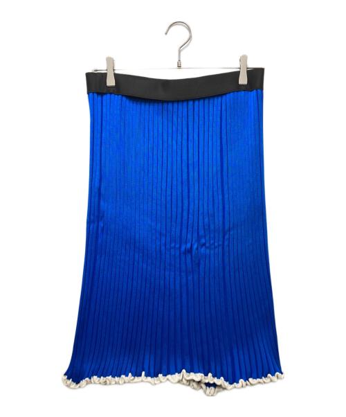 CELINE（セリーヌ）CELINE (セリーヌ) プリーツスカート ブルー サイズ:Mの古着・服飾アイテム