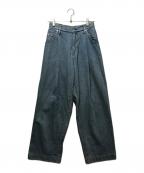 NEON SIGNネオンサイン）の古着「Wide denim slacks “Used”」｜インディゴ