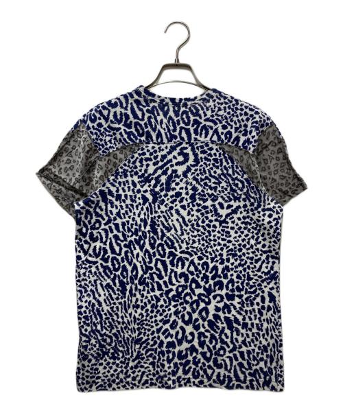 COMME des GARCONS（コムデギャルソン）COMME des GARCONS (コムデギャルソン) レオパード 切替S/Sカットソー　GQ-T015　 AD2015 ブルー サイズ:Mの古着・服飾アイテム