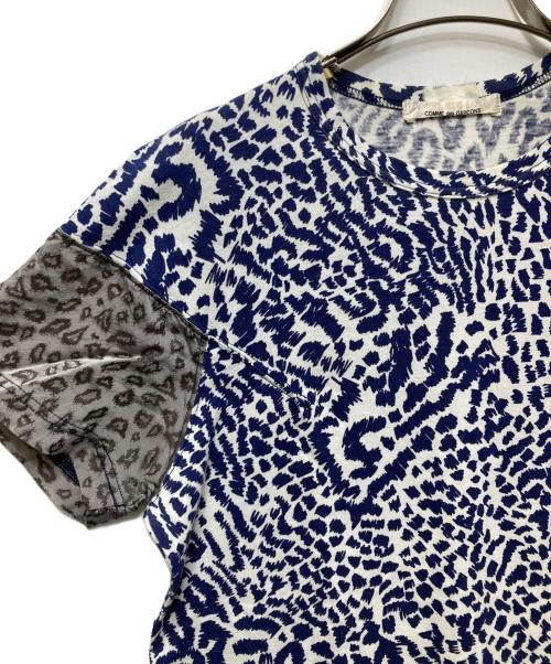 COMME des GARCONS（コムデギャルソン）COMME des GARCONS (コムデギャルソン) レオパード 切替S/Sカットソー　GQ-T015　 AD2015 ブルー サイズ:Mの古着・服飾アイテム