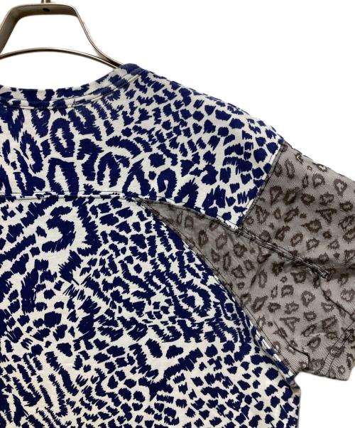 COMME des GARCONS（コムデギャルソン）COMME des GARCONS (コムデギャルソン) レオパード 切替S/Sカットソー　GQ-T015　 AD2015 ブルー サイズ:Mの古着・服飾アイテム