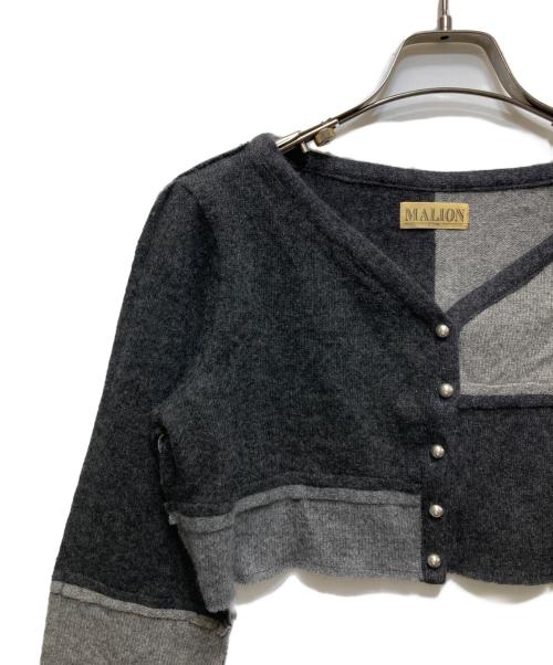 MALION VINTAGE（マリオンヴィンテージ）MALION vintage (マリオンヴィンテージ) ニットカーディガン グレー サイズ:FREEの古着・服飾アイテム
