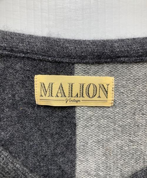 MALION VINTAGE（マリオンヴィンテージ）MALION vintage (マリオンヴィンテージ) ニットカーディガン グレー サイズ:FREEの古着・服飾アイテム