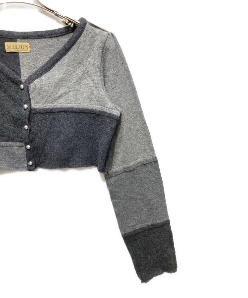 MALION VINTAGE（マリオンヴィンテージ）MALION vintage (マリオンヴィンテージ) ニットカーディガン グレー サイズ:FREEの古着・服飾アイテム