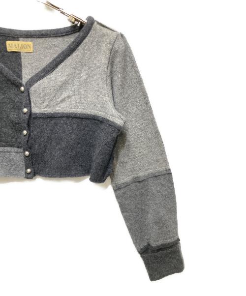 MALION VINTAGE（マリオンヴィンテージ）MALION vintage (マリオンヴィンテージ) ニットカーディガン グレー サイズ:FREEの古着・服飾アイテム