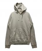 STONE ISLANDストーンアイランド）の古着「18SS Classic Hooded Sweatshirt（クラシック フーデッド スウェットシャツ）/ ワッペン付コットンスウェットプルオーバーパーカー　681562840」｜ベージュ