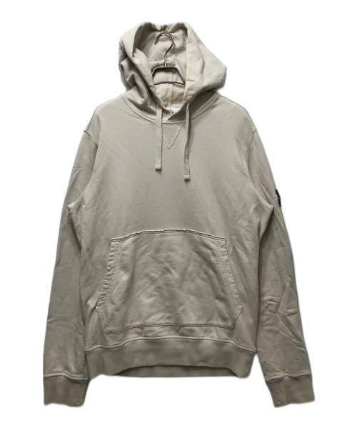 STONE ISLAND（ストーンアイランド）STONE ISLAND 18SS Classic Hooded Sweatshirt（クラシック フーデッド スウェットシャツ）/ ワッペン付コットンスウェットプルオーバーパーカー　681562840  ベージュ サイズ:Lの古着・服飾アイテム