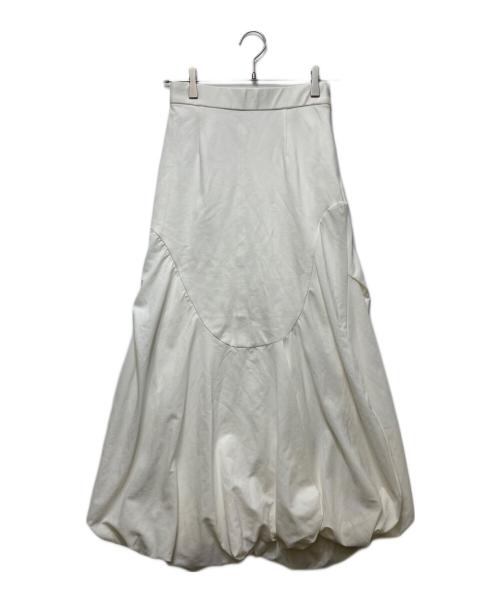 UN3D.（アンスリード）UN3D. (アンスリード) CURVE BALLOON SK ホワイト サイズ:SIZE 38の古着・服飾アイテム
