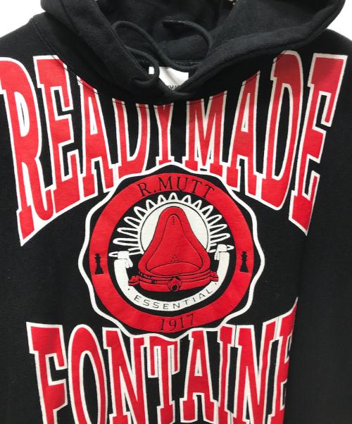 READYMADE（レディメイド）READYMADE (レディメイド) R.MUTT HOODIE(アール マット フーディ) / スウェットプルオーバーパーカー　RE-CO-BK-00-00-195 ブラック サイズ:XLの古着・服飾アイテム