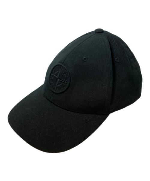 STONE ISLAND（ストーンアイランド）STONE ISLAND (ストーンアイランド) シックスパネル ロゴキャップ ブラックの古着・服飾アイテム