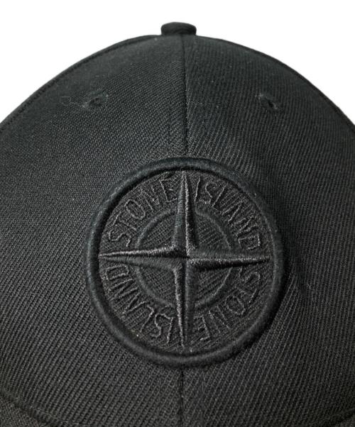 STONE ISLAND（ストーンアイランド）STONE ISLAND (ストーンアイランド) シックスパネル ロゴキャップ ブラックの古着・服飾アイテム