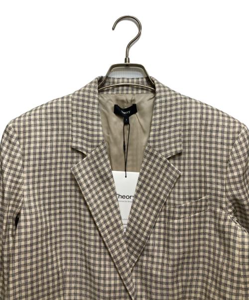 theory（セオリー）theory (セオリー) 25SS チェックジャケット 01-5104114-161-702 ベージュ サイズ:2の古着・服飾アイテム
