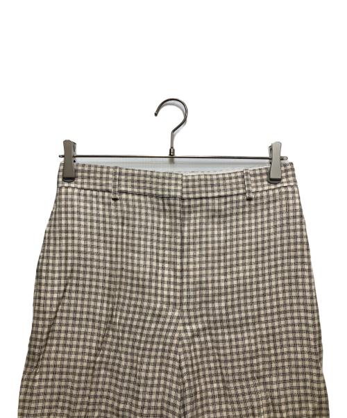 theory（セオリー）theory (セオリー) Linear Check Straight Trouse/リニアチェックストレートパンツ 01-5106411-161-702 ベージュ サイズ:2の古着・服飾アイテム
