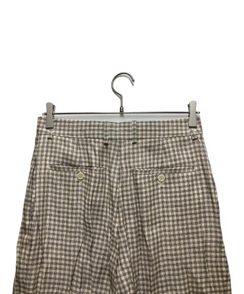 theory（セオリー）theory (セオリー) Linear Check Straight Trouse/リニアチェックストレートパンツ 01-5106411-161-702 ベージュ サイズ:2の古着・服飾アイテム