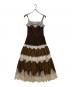 HER LIP TO（ハーリップトゥ）の古着「Isa Tiered Lace Cami Dress/アイエスエーティアードレースキャミドレス」｜ブラウン