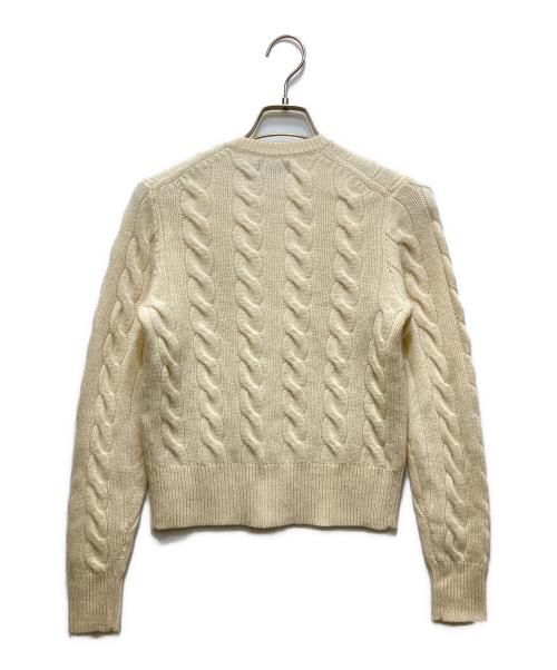 POLO RALPH LAUREN（ポロ・ラルフローレン）POLO RALPH LAUREN (ポロ・ラルフローレン) カシミヤ20％ケーブルニットカーディガン ホワイト サイズ:Sの古着・服飾アイテム
